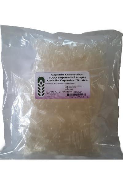 Capsule Connection Separated Empty Gelatin Capsules, "0" Size (1000)