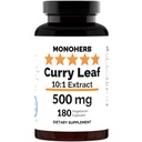 MONOHERB Curry Leaf 10:1 Extract - 500 mg per Capsule - 180 Capsules - 180 Servings