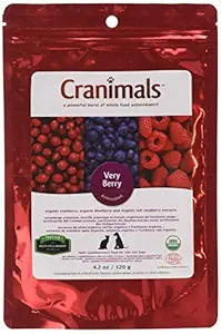 Cranimales Muy Berry Antioxidante Superfood Berry Powder para perros y gatos - Natural Antioxidante Boost de Cranberries, Raspberries y Blueberries, 120 g/ 4.2 Oz Bag