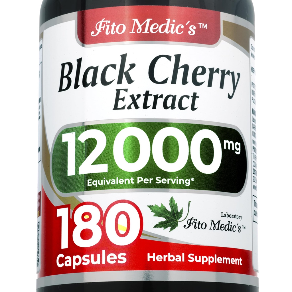 FITO MEDIC'S Lab | Black Cherry |180 Capsules | Cherry Pills | Black Cherry Capsules |