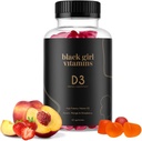 Black Girl Vitamins - Vitamin D3 Gummies, for Immune, Energy, and Bone Support, 2000IU (50mcg) Vitamin D per Serving, Gluten-Free Vitamin D Gummies