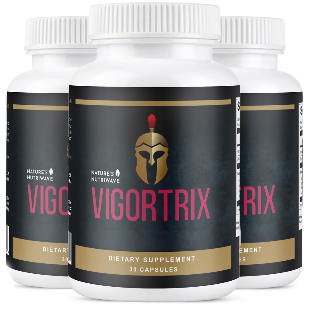 Vigortrix – Niacin, Zinc & Herbal Blend – 30 Ct, 3 Month Supply | Niacin, Zinc & herbal blend, plant-based | Made in USA | Easy-to-swallow daily capsule