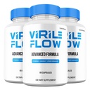 Virile Flow Capsules, Maximum Strength All-Natural Supplement for Men, Official VirileFlow Advanced Premium Formula Vitamin Pills (3 Pack)