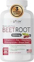 Beet Root Capsules Organic - All Natural with Vitamin C and Zinc - Supports Heart Health ' Stamina, Non-GMO, 180 Vegetarian Capsules ⋅ Made in USA