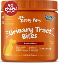 Zesty Paws Suplemento de arándano para perros - Control de vejiga para perros - Soporte de la trampa urinaria - Cervezas de arándano - Soporte de manteca de arándano - Pollo - 90 Conde