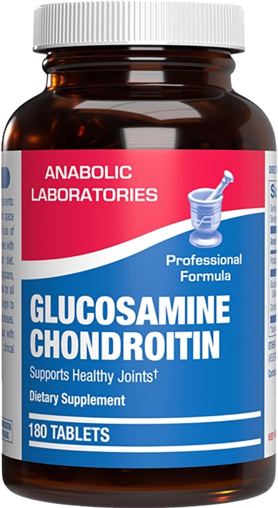 Glucosamina avanzada y condroitina para adultos - Fórmula clínica naturalmente degradada bonificación y suplemento de ligamento con complejo de alta resistencia Glucosamina - hasta 180 días de suministro