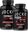 Jocko Suplementos de combustible Bundle - Booster de prueba para hombres + Omega 3 aceite de pescado (2 Pack) Potencial Antioxidante &amp; Muscle Builder