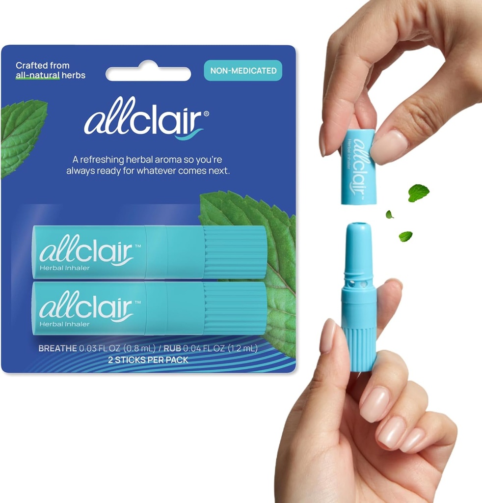 Inhalador de Alivio de Nausea - Tome el control de la enfermedad de la moción, la enfermedad de la mañana, medicamentos, estrés - rápido, natural, libre de drogas, no de sueño &amp; portable Travel Essential - Pack de 2 Inhaladores