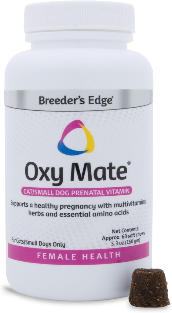 Vitaminas prenatales, vitamina integral para perros embarazadas y gatos Enriquecidos con nutrientes esenciales para las mamás y nutrias saludables, perros y gatos pequeños 60ct