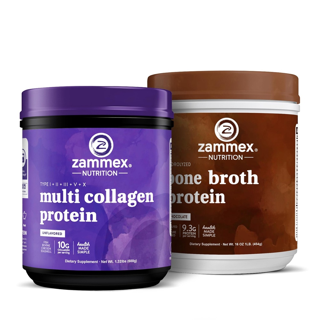 Zammex Multi Collagen Peptides+Chocolate Bone Broth
