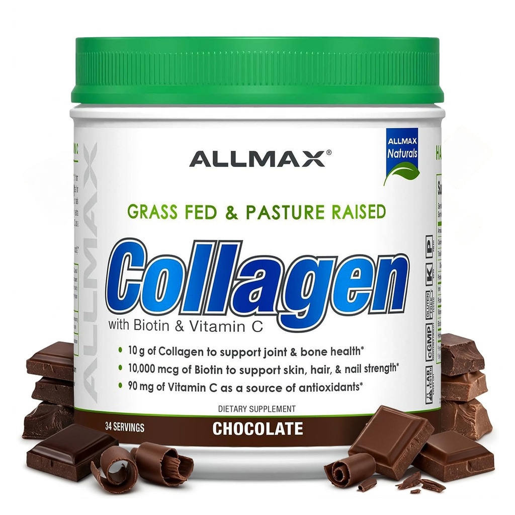 ALLMAX Collagen Peptides Powder, Chocolate, 440 g, 30 Servings