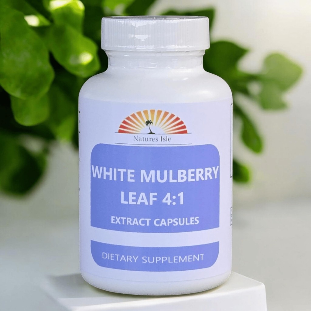 White Mulberry Leaf Extract 4:1 Capsules (500mg Each) - 60