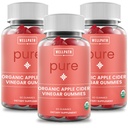 WellPath Pure Organic Apple Cider Vinegar Gummies from The Mother (3 Pack) - Made with Ginger for Gut Health | Vegan, Non-GMO, 180 Ct