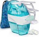 Navage Deluxe Bundle Nasal Irrigation System - Saline Nasal Rinse Kit con 1 Nose Cleaner, 30 Salt Pods, Paisley Travel Bag y 1 Countertop Caddy