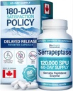 Bio Absorb Serrapeptase Supplement 120000 SPU, High Potency, Delayed Release