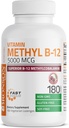 Bronson Methyl B12 5000 mcg Vitamina B12 Methylcobalamin Energy & Brain Support, 180 Lozenges