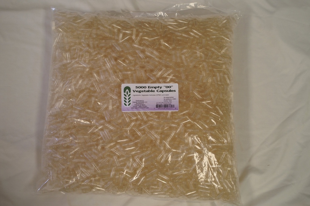 Capsule Connection 5000 "00" Size Empty Vegetable Capsules,
