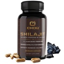 CHOQ® Shilajit - Más del 50% de ácido fúlvico, 500 mg cápsulas veganas, energía, cerebro, foco, colágeno, hormonas, función mitocondrial, urolitina A, testada por laboratorio