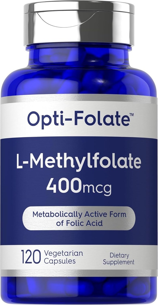 Carlyle L Methylfolate 400 mcg ← 120 Vegetarian Capsules ← Methyl Folate optimizado y activado