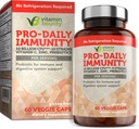 Vitamina Bounty Pro-Daily Probiotic - 10 Billones CFU Blend, Zinc &amp; Vitamina C para Salud Digestiva, Apoyo Inmunitario Prebioitcs y Probióticos para Mujeres y Hombres - 60 cápsulas