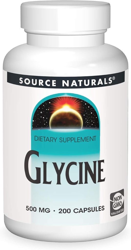 Source Naturals Glycine 500 mg Amino Acid Dietary Supplement - 200 Capsules