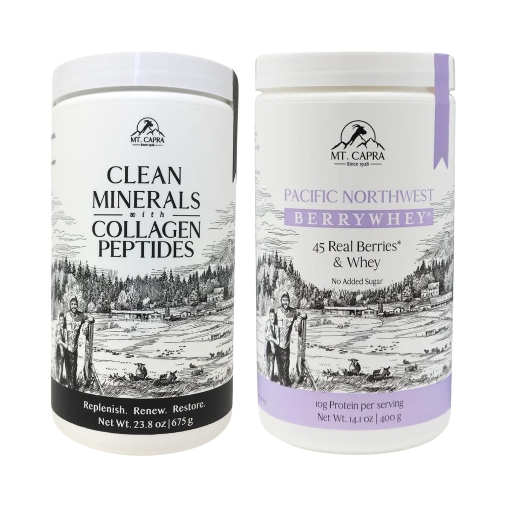 Mt. Capra Clean Minerals with Collagen Peptides and Pacific Northwest BerryWhey