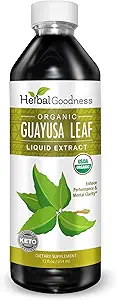 USDA Organic guayusa Loose Leaf Extract 12oz - Caffeine Extract Liquid guayusa Drink - for increased Energy, Mood, Concentration, Immunity and Digestion - Natural Caffeine Energy Drink - Made in USA