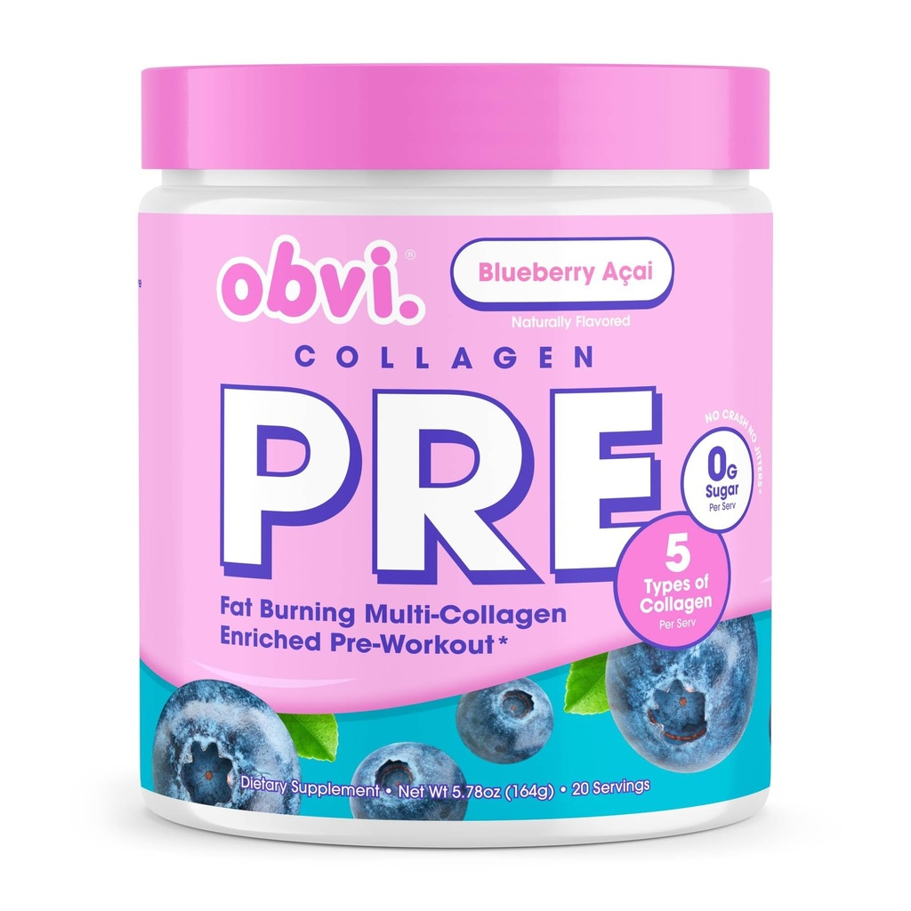Obvi Pre Workout+Collagen- Blueberry Acai