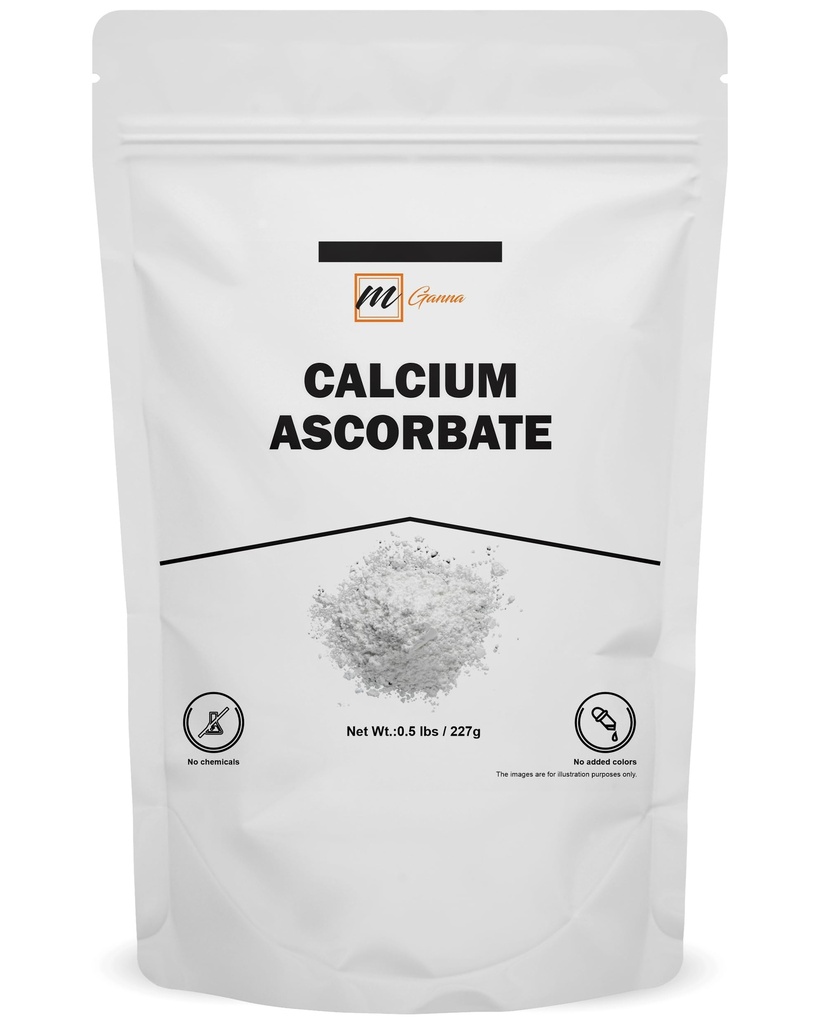 Calcium Ascorbate Powder 227 g / 0.5 lbs Buffered Vitamin C Source | Fine, Soluble Powder | Pure & Additive-Free