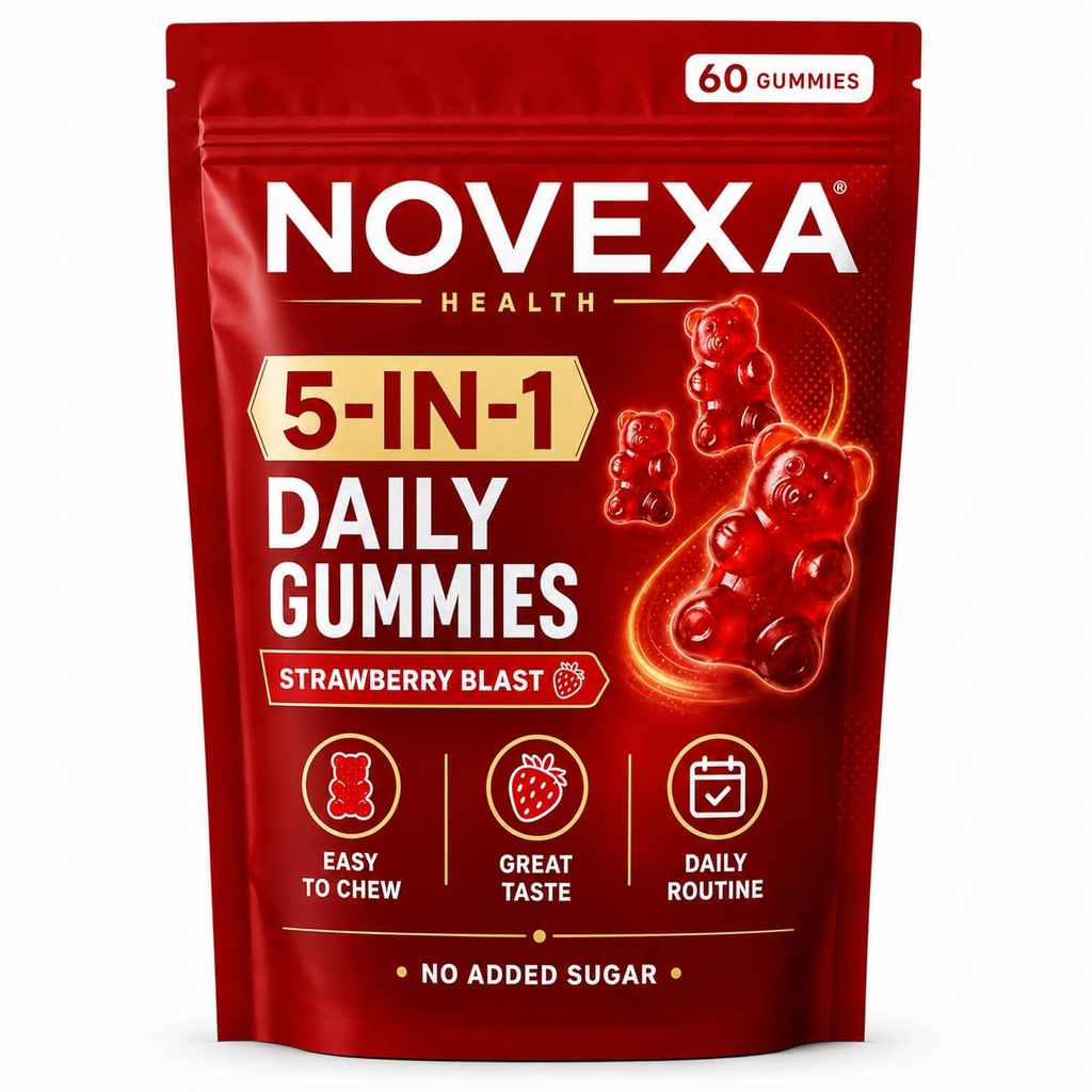 Growth Gummies, Strawberry Flavor, 60 Count (1)