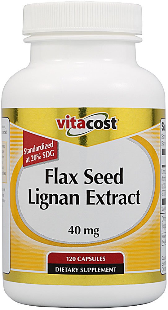 Vitacost Flax Seed Lignan Extract -- 40 mg - 120 Capsules