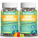2 paquetes de cáñamo Gummies, 1,500,000 extra Fortalecer las gomas de cáñamo orgánico, cáñamo suplemento de cáñamo con extracto de aceite de cáñamo, 120 gummies