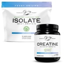 Muscle Feast Bundle - Creatine Powder (Unflavored, 2lb) & 1 Whey Protein Isolate (Unflavored, 5lb)
