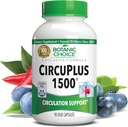 Botanic Choice CircuPlus 1500 - Heart Health & Circulation and Vein Support Supplement - Vitamin B1, Cayenne Pepper, Hawthorn, Ginkgo Biloba for Adults Men &amp; Women (90 Capsules)