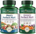 Purity Products Bundle - Hombres Perfect Multi + Mujer Perfect Multi - Hombres - Asistencias Vitality saludable, Energía + Más - Mujeres - Apoyos Urinary Tract Health, Immunity, Hair Skin Nails + Más