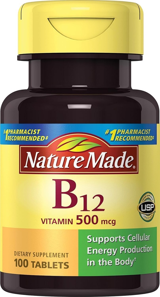 Vitamina B-12 500 mcg Tablas 100 ea (Pack of 2)