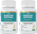 Enzimas digestivas de 800 mg para hombres y mujeres con probióticos " , 8 enzimas clave, Protease, Amylase " Lipase TEN 180 cápsulas - Una fuente de 60 días para la limpieza " Alivio de gas - Non-GMO