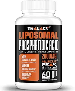 2000mg Liposomal Phosphatidic Acid Muscle Builder (PA), High Absorption Muscle Building Supplements for Men ' Women ← Muscle Gainer, mTOR Protein Synthesis & Lean Muscle, Strength, 6 Pack