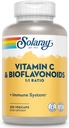 SOLARAY Vitamina C 500mg con Citrus Bioflavonoides, 1:1 Ratio - Antioxidante e Inmuno Apoyo Suplemento - Vitamina C con Rosa HIPS y Acerola, Vegan, Garantía de 60 días, 125 Serviciones, 250 VegCaps