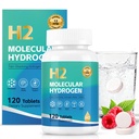 Molecular Hydrogen Water Tablets, 12 PPM H2 Supplement with Magnesium, Raspberry Flavor, Fast-Dissolving H2 Tablets for Water, Hydration, Energy & Recovery Support, 120 Tablets