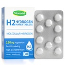Molecular H2 Hydrogen Water Tablets for Drinking Water with Magnesium, High Potency H2 Formula, Antioxidant Support, Fast Dissolving Hydrogen Water Enhancer, 30 Tablets (Unflavored)