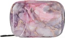 Pill Pill de mármol rosa caja de 7 días Pill caja de viaje Pill Organizer Bolsa con cremallera Portable de vitamina semanal suplemento bolsa de bolsa