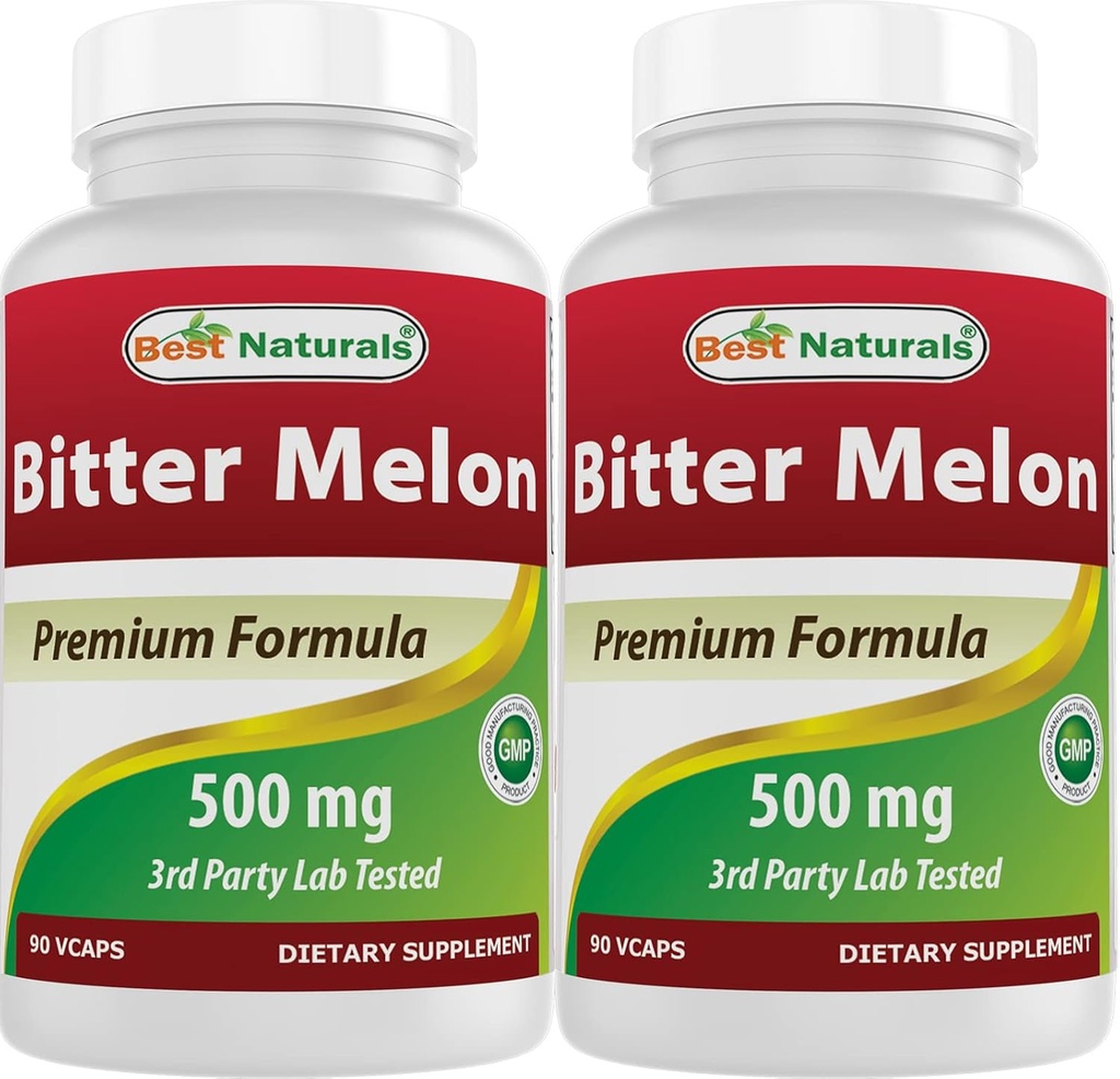 Best Naturals Bitter Melon 500 mg 90 Vcaps (90 Count (Pack of 2))
