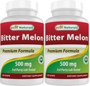 Best Naturals Bitter Melon 500 mg 90 Vcaps (90 Count (Pack of 2))