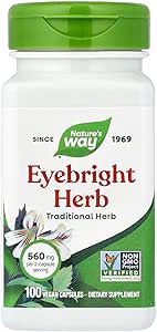 Nature's Way Eyebright Herb, 860 mg por Serving, 100 cápsulas Vegan