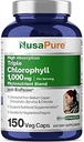 NusaPure High Absorption Triple Chlorophyll 1000 mg 150 Veg Caps Apto para Vegetarianos y Veganos, No GMO