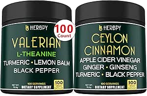Bundle 5in1 Valerian Root Supplement & 6in1 Premium Ceylon Cinnamon Supplements