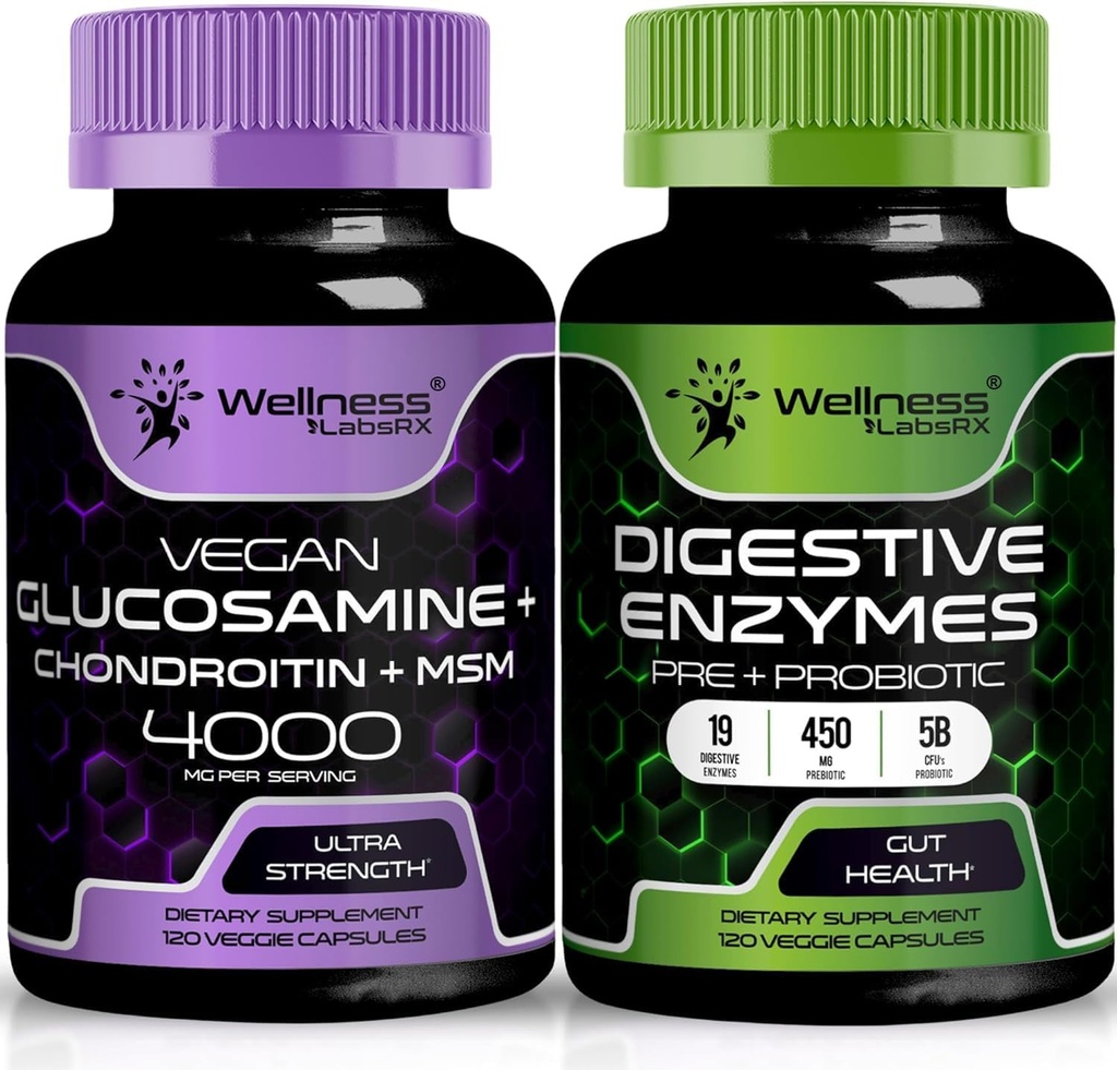 WELLNESS LABSRX Digestive Enzymes Capsules  durable Glucosamine Chondroitin Capsules