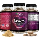 Crave – Booster de Deseo de Mujeres con Maca, Ashwagandha & L-Theanine – Energía Natural, Mood &amp; Hormone Balance Support – 60 cápsulas Vegan