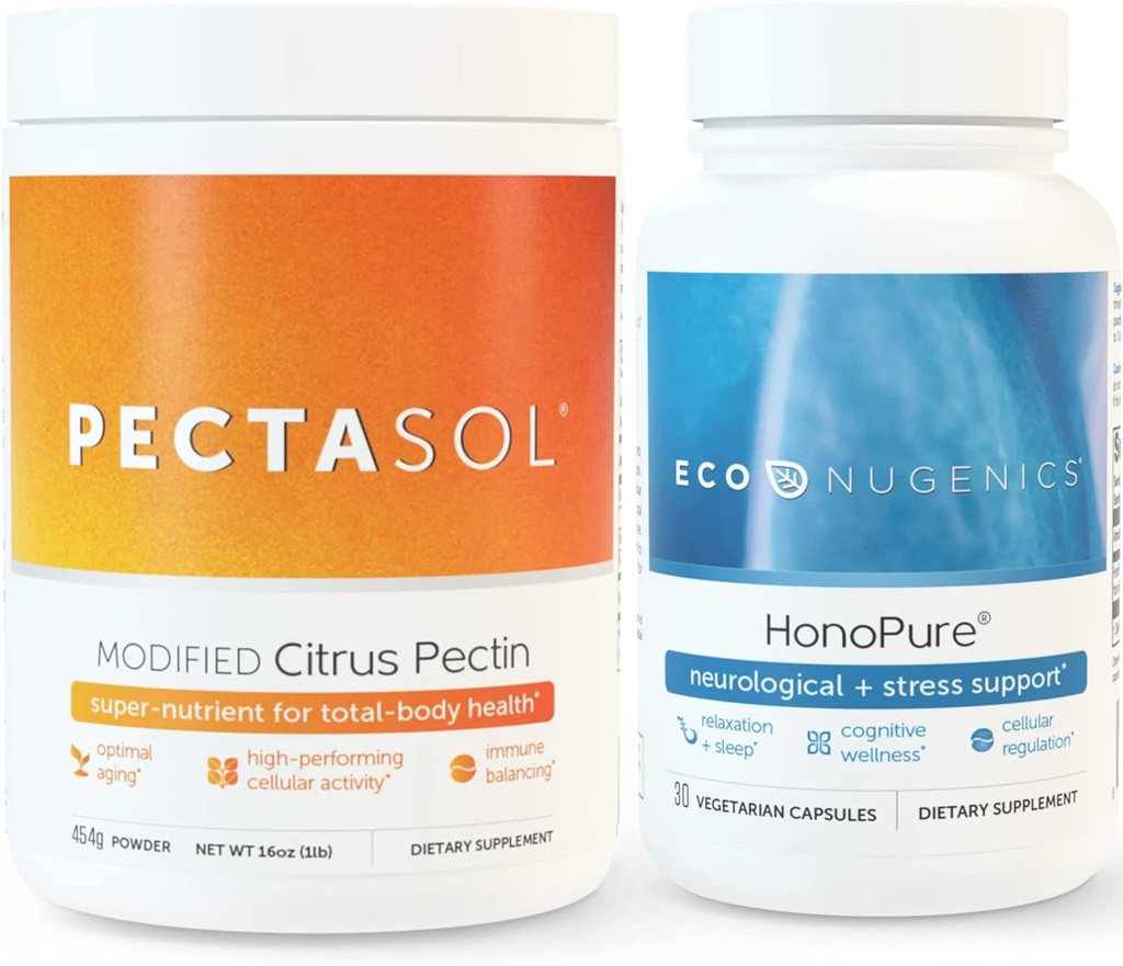 EcoNugenics Ultimate Cellular Health &amp; Immune Support Pack ← HonoPure - Magnolia Bark Extract, 30 Capsules ¦ PectaSol-C Modified Citrus Pectin, 454 Grams Bundle